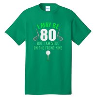 Funny 80th Golf Birthday 80 Year Old Birthday Golfing Tall T-Shirt