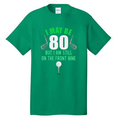 Funny 80th Golf Birthday 80 Year Old Birthday Golfing Tall T-Shirt