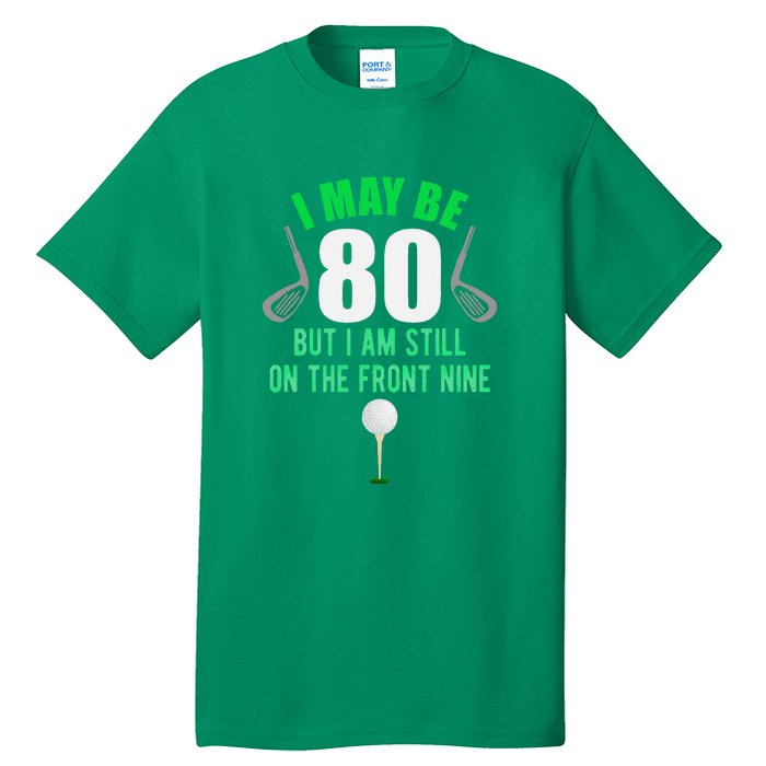 Funny 80th Golf Birthday 80 Year Old Birthday Golfing Tall T-Shirt