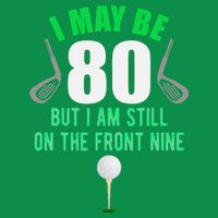 Funny 80th Golf Birthday 80 Year Old Birthday Golfing V-Neck T-Shirt