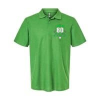 Funny 80th Golf Birthday 80 Year Old Birthday Golfing Softstyle Adult Sport Polo