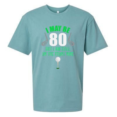 Funny 80th Golf Birthday 80 Year Old Birthday Golfing Sueded Cloud Jersey T-Shirt