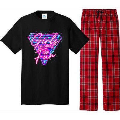 Funny 80S Girl Just Wanna Have Fun 1980s Style Pajama Set