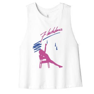 Flashdance 80s Movie Women's Racerback Cropped Tank