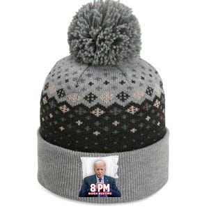 Funny 8 Pm Biden Bedtime Biden Trump Vs Biden Debate 2024 The Baniff Cuffed Pom Beanie