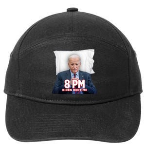 Funny 8 Pm Biden Bedtime Biden Trump Vs Biden Debate 2024 7-Panel Snapback Hat