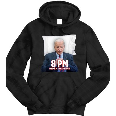 Funny 8 Pm Biden Bedtime Biden Trump Vs Biden Debate 2024 Tie Dye Hoodie