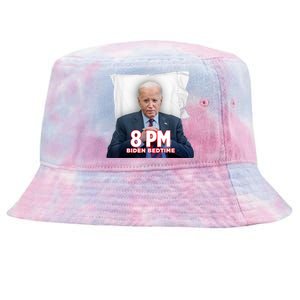 Funny 8 Pm Biden Bedtime Biden Trump Vs Biden Debate 2024 Tie-Dyed Bucket Hat