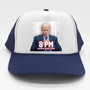 Funny 8 Pm Biden Bedtime Biden Trump Vs Biden Debate 2024 Trucker Hat