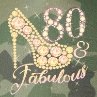 Fabulous & 80 Sparkly Heel 80th Birthday Legacy Tie Dye Trucker Hat