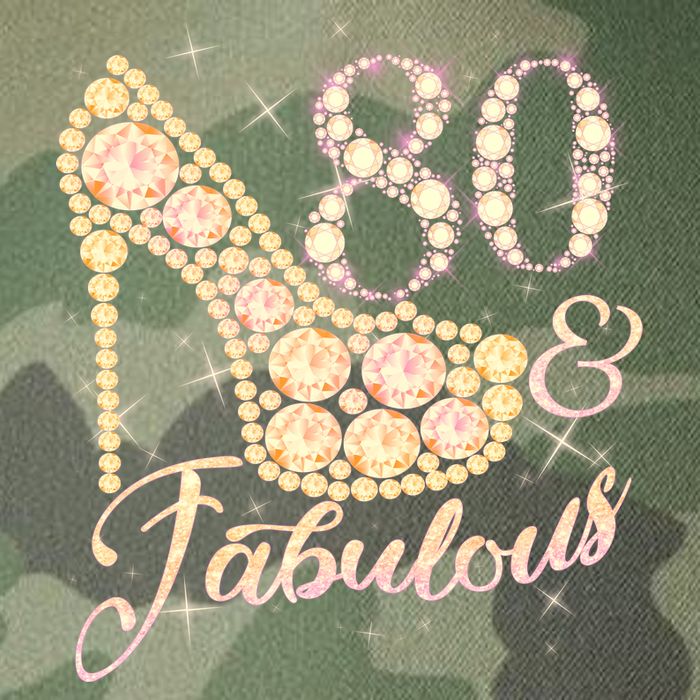 Fabulous & 80 Sparkly Heel 80th Birthday Legacy Tie Dye Trucker Hat