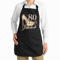 Fabulous & 80 Sparkly Heel 80th Birthday Apron