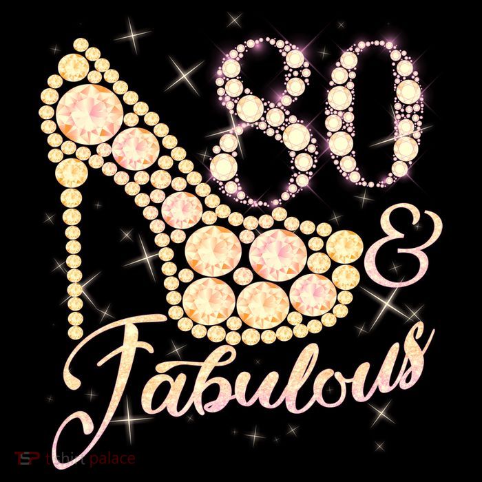 Fabulous & 80 Sparkly Heel 80th Birthday Apron