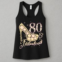Fabulous & 80 Sparkly Heel 80th Birthday Womens Tank Top