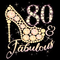 Fabulous & 80 Sparkly Heel 80th Birthday Toddler Hoodie