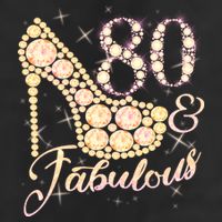 Fabulous & 80 Sparkly Heel 80th Birthday Golf Towel