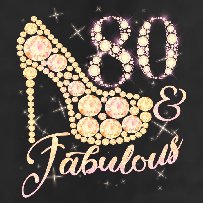 Fabulous & 80 Sparkly Heel 80th Birthday Golf Towel