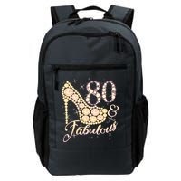 Fabulous & 80 Sparkly Heel 80th Birthday Backpack