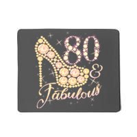 Fabulous & 80 Sparkly Heel 80th Birthday Mousepad