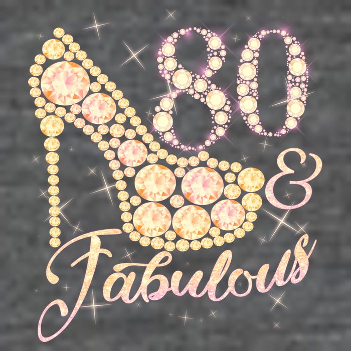 Fabulous & 80 Sparkly Heel 80th Birthday Baby Bodysuit