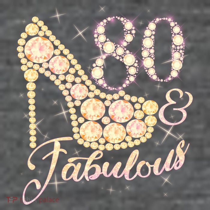 Fabulous & 80 Sparkly Heel 80th Birthday Wool Snapback Cap