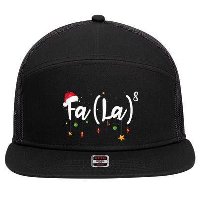 Fa 8 To The Eighth Power Equation Funny Math Christmas 7 Panel Mesh Trucker Snapback Hat