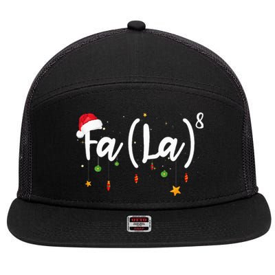 Fa 8 To The Eighth Power Equation Funny Math Christmas 7 Panel Mesh Trucker Snapback Hat