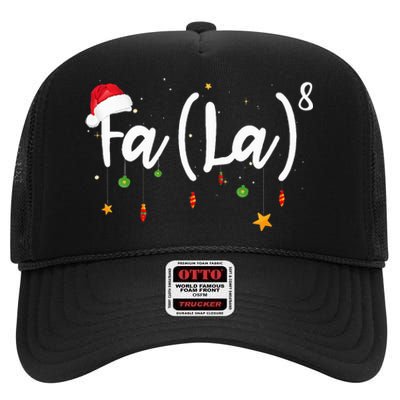 Fa 8 To The Eighth Power Equation Funny Math Christmas High Crown Mesh Back Trucker Hat