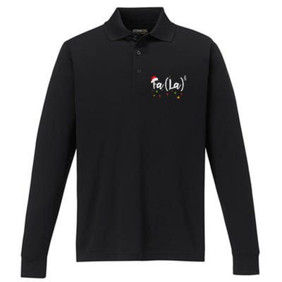 Fa 8 To The Eighth Power Equation Funny Math Christmas Performance Long Sleeve Polo