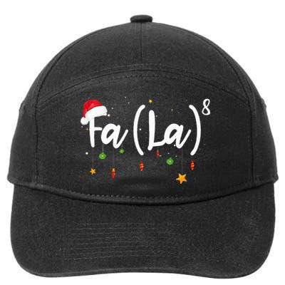 Fa 8 To The Eighth Power Equation Funny Math Christmas 7-Panel Snapback Hat