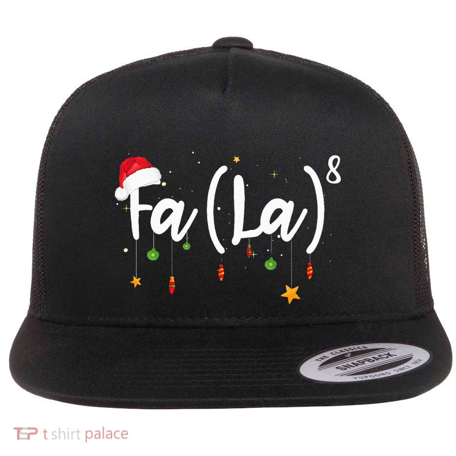 Fa 8 To The Eighth Power Equation Funny Math Christmas Flat Bill Trucker Hat