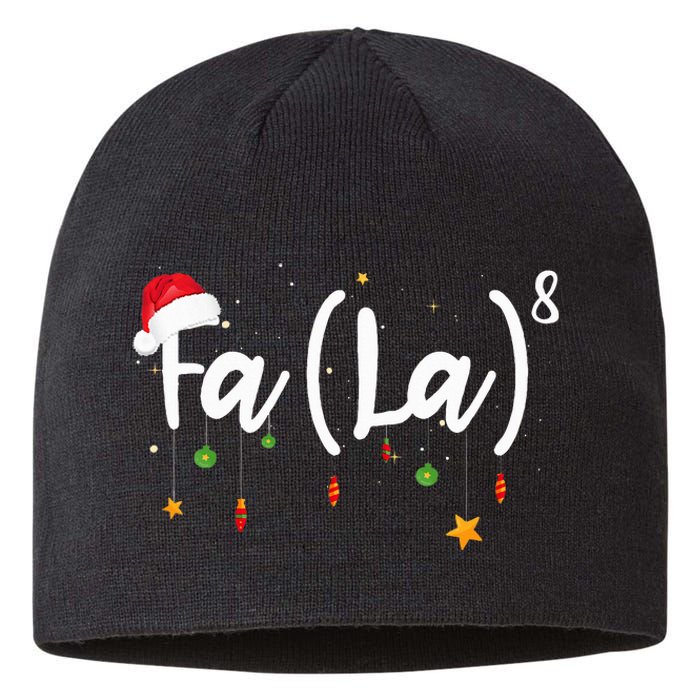 Fa 8 To The Eighth Power Equation Funny Math Christmas Sustainable Beanie