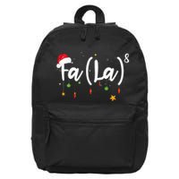 Fa 8 To The Eighth Power Equation Funny Math Christmas 16 in Basic Backpack