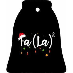 Fa 8 To The Eighth Power Equation Funny Math Christmas Ceramic Bell Ornament