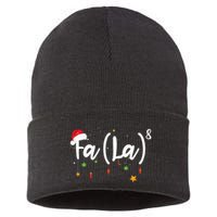 Fa 8 To The Eighth Power Equation Funny Math Christmas Sustainable Knit Beanie
