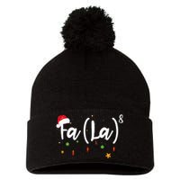 Fa 8 To The Eighth Power Equation Funny Math Christmas Pom Pom 12in Knit Beanie