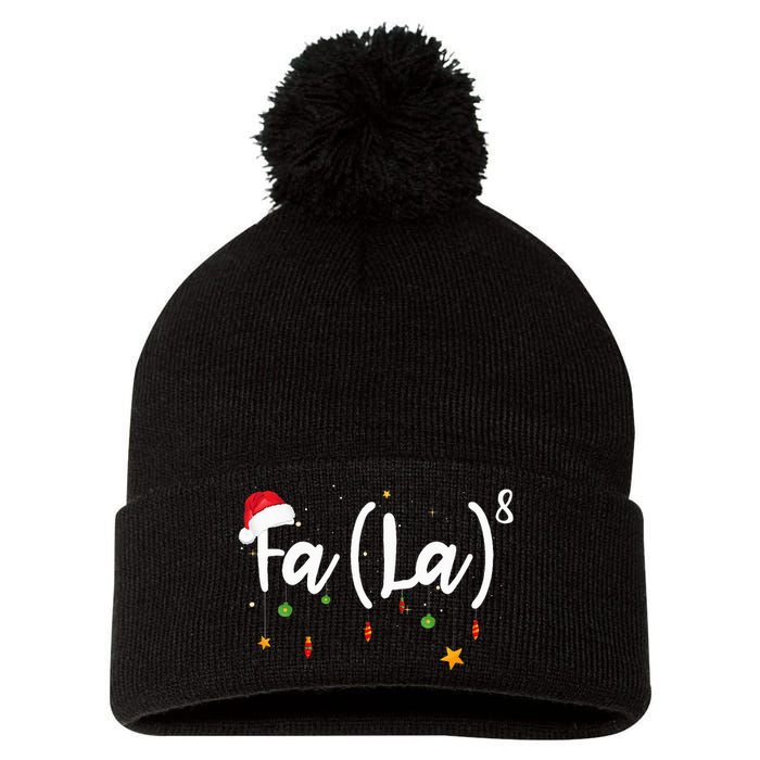 Fa 8 To The Eighth Power Equation Funny Math Christmas Pom Pom 12in Knit Beanie