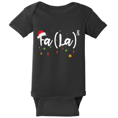 Fa 8 To The Eighth Power Equation Funny Math Christmas Baby Bodysuit