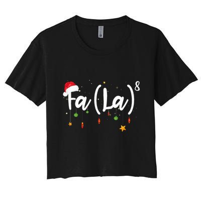 Fa 8 To The Eighth Power Equation Funny Math Christmas Crop Top