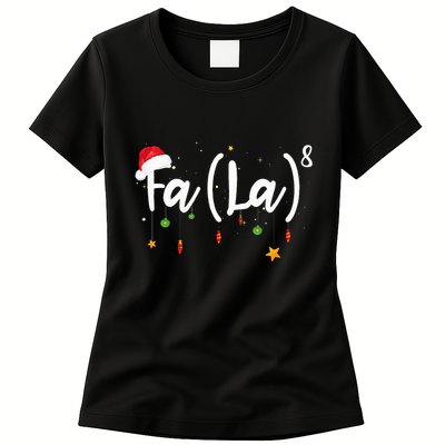Fa 8 To The Eighth Power Equation Funny Math Christmas Womens T-Shirt