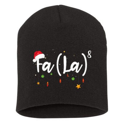 Fa 8 To The Eighth Power Equation Funny Math Christmas Short Acrylic Beanie