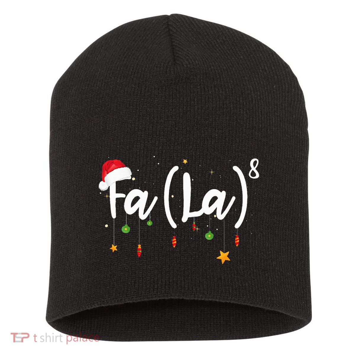Fa 8 To The Eighth Power Equation Funny Math Christmas Short Acrylic Beanie