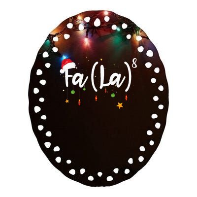 Fa 8 To The Eighth Power Equation Funny Math Christmas Ceramic Oval Ornament