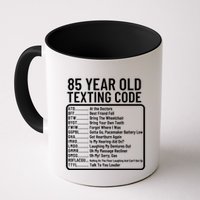 Funny 85 Year Old Texting Code Birthday Mug