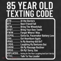 Funny 85 Year Old Texting Code Birthday Beanie