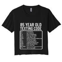 Funny 85 Year Old Texting Code Birthday Crop Top