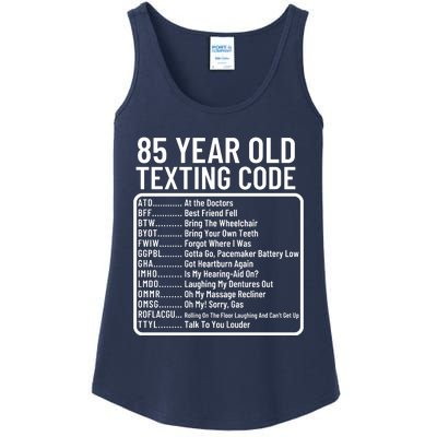 Funny 85 Year Old Texting Code Birthday Ladies Essential Tank