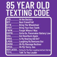 Funny 85 Year Old Texting Code Birthday Toddler Hoodie