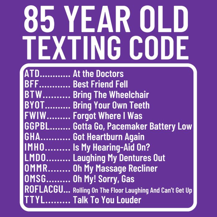 Funny 85 Year Old Texting Code Birthday Toddler Hoodie