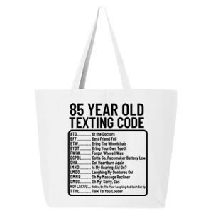 Funny 85 Year Old Texting Code Birthday 25L Jumbo Tote